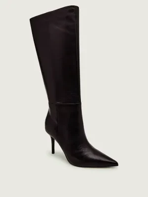 Guess Skórzane kozaki na szpilce GRESSA
