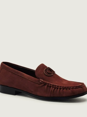 Guess Skórzane loafersy Belda brązowy
