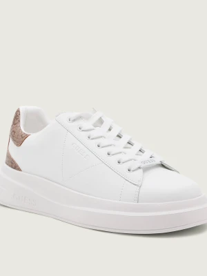 Guess Skórzane sneakersy ELBA biały