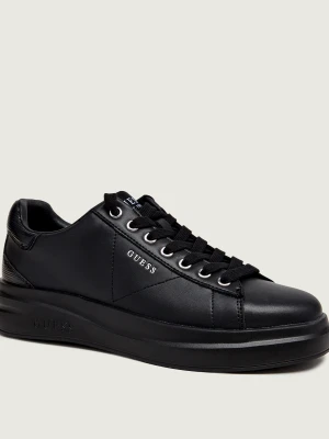 Guess Skórzane sneakersy Elba6 czarny
