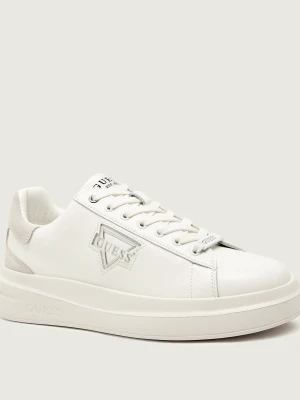 Guess Skórzane sneakersy ELBAN biały