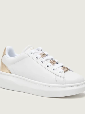 Guess Skórzane sneakersy FIONIA biały