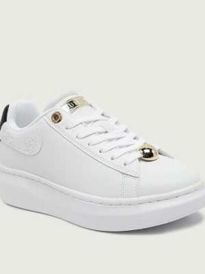 Guess Skórzane sneakersy Fire Up biały