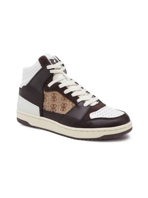 Guess Skórzane sneakersy SAVA brązowy