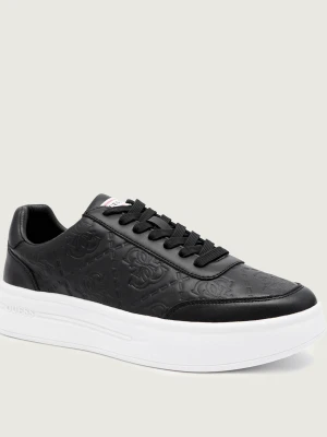 Guess Skórzane sneakersy WINNO 3 czarny