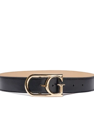 Guess Skórzany pasek H35 czarny