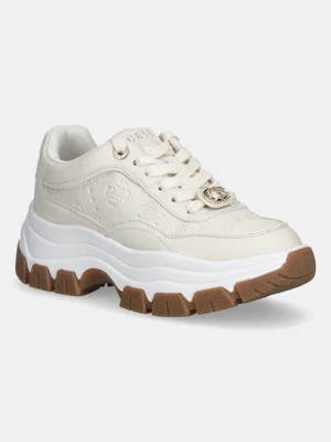 Guess sneakersy BERRETT2 damskie kolor beżowy FLFBRT PEL12