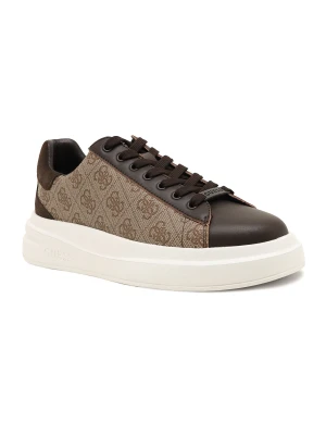 Guess Sneakersy ELBA CARRYOVER | z dodatkiem skóry brązowy