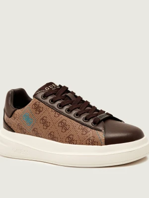 Guess Sneakersy ELBA | z dodatkiem skóry beżowy
