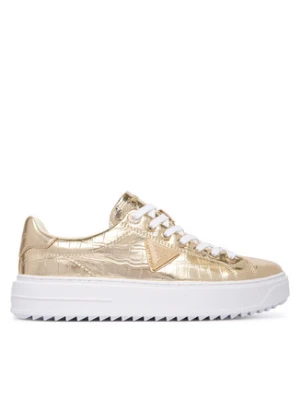 Guess Sneakersy FLFD15 PEL12 Złoty