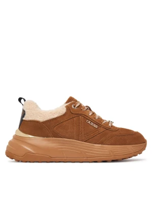 Guess Sneakersy FLFFA2 LEA12 Brązowy