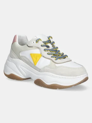 Guess sneakersy HAPYY damskie kolor beżowy FLPHAP PEL12
