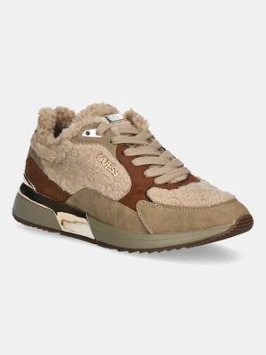 Guess sneakersy MOXEA17 damskie kolor beżowy FLFM17 FUR12