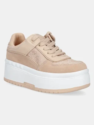 Guess sneakersy RIDGEE2 damskie kolor beżowy FLPR2D FAL12