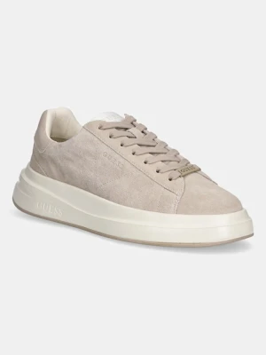 Guess sneakersy zamszowe ELBA męskie kolor beżowy FMTLBA SUE12