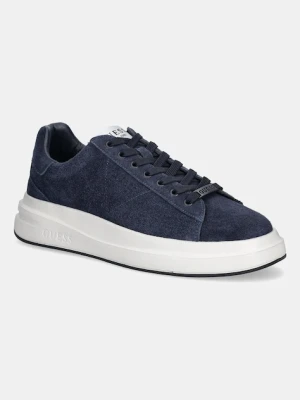 Guess sneakersy zamszowe ELBA męskie kolor granatowy FMTLBA SUE12
