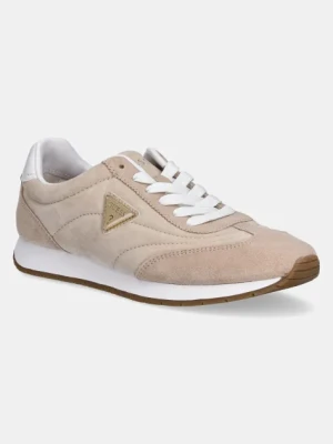Guess sneakersy zamszowe JOGGIN2 damskie kolor beżowy FLJJO2 LEA12