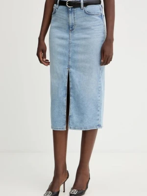 Zdjęcie produktu Guess spódnica jeansowa MILA kolor granatowy midi prosta W5YD1L D5QQ0