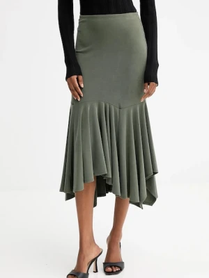 Guess spódnica KENZIE kolor zielony midi rozkloszowana W5YD85 KCTB2
