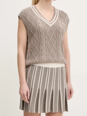 Guess spódnica kolor brązowy mini rozkloszowana V5GD00 Z3D60