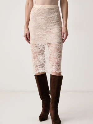 Guess spódnica koronkowa x LEONIE HANNE beżowy