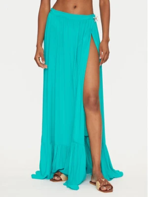 Guess Spódnica maxi E5GD05 WH3X2 Turkusowy Regular Fit