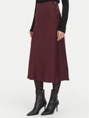 Guess Spódnica midi W6BD25 W4250 Bordowy Regular Fit