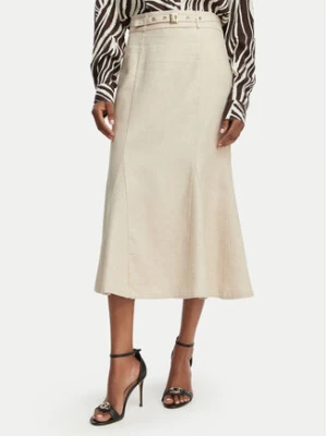 Guess Spódnica midi W6GD69 W2092 Beżowy jasny Regular Fit