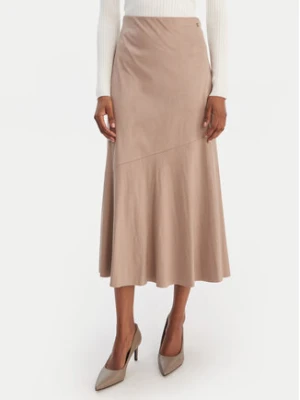 Guess Spódnica midi W6RD15 WJ472 Beżowy Regular Fit