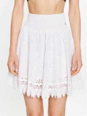 Guess Spódnica mini Peggy W3GD0I WFG40 Biały Regular Fit