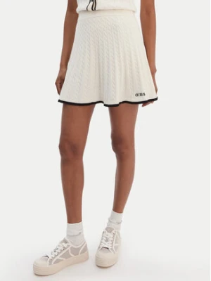 Guess Spódnica mini V6RD07 Z4652 Écru Regular Fit