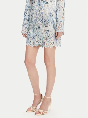 Guess Spódnica mini W5GD1T WHAD2 Niebieski Regular Fit