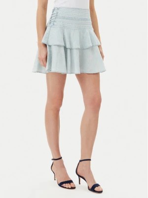 Guess Spódnica mini W5GD85 D5N81 Błękitny Regular Fit Niebieski jasny