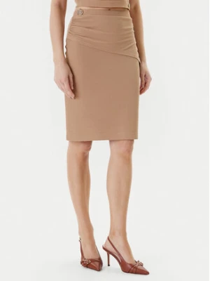 Guess Spódnica mini W5YD64 KAQL2 Beżowy Regular Fit