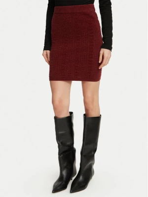 Guess Spódnica mini W6BD12 Z1442 Bordowy Regular Fit