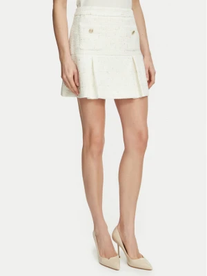 Guess Spódnica mini W6BD33 W4319 Kremowy Regular Fit