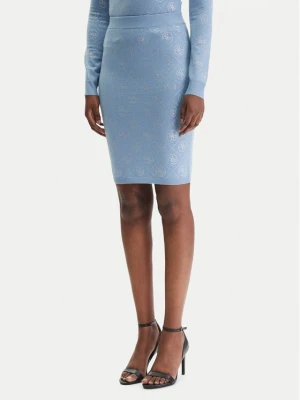 Guess Spódnica mini W6RD0O Z3JD2 Błękitny Regular Fit Niebieski jasny