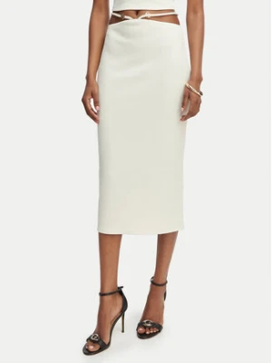 Guess Spódnica ołówkowa E6GD04 KG322 Kremowy Slim Fit