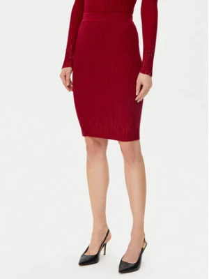 Guess Spódnica ołówkowa W5RD83 Z2Y50 Czerwony Slim Fit
