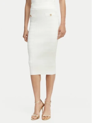 Guess Spódnica ołówkowa W5YD66 Z0130 Biały Slim Fit