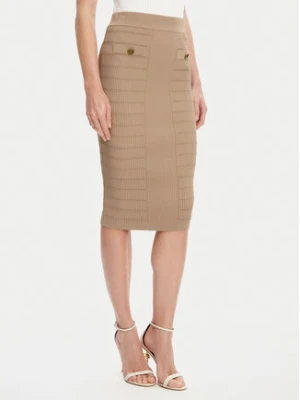 Guess Spódnica ołówkowa W5YD66 Z0130 Brązowy Slim Fit