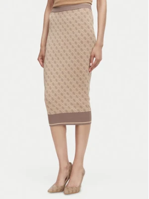 Guess Spódnica ołówkowa W6YD19 Z0961 Beżowy Slim Fit