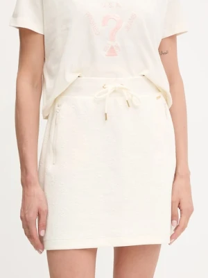 Guess spódnica PEONY kolor beżowy mini prosta V5YD03 KBSL2