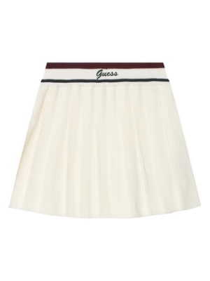 Guess Spódnica plisowana J5BD16 Z1152 Écru Regular Fit