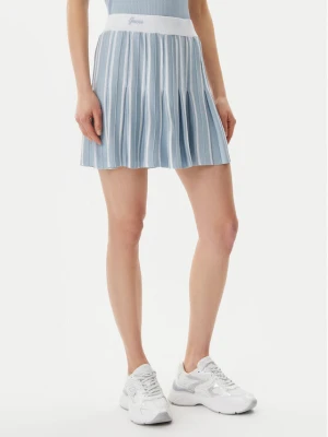 Guess Spódnica plisowana V5GD00 Z3D60 Błękitny Regular Fit Niebieski jasny