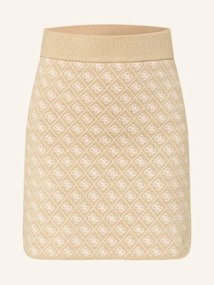 Guess Spódnica Z Dzianiny beige