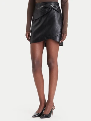 Guess Spódnica z imitacji skóry W6BD27 W4251 Czarny Slim Fit