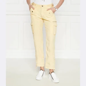 GUESS Spodnie cargo NESSI | Regular Fit | z dodatkiem lnu