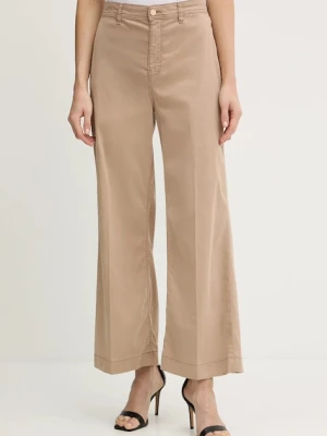 Guess spodnie DAKOTA damskie kolor zielony proste high waist W5GA1Y WH7B1