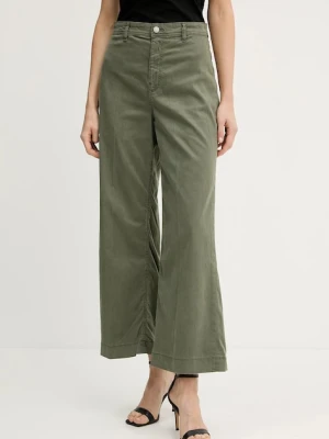 Guess spodnie DAKOTA damskie kolor zielony proste high waist W5GA1Y WH7B1